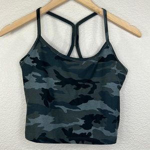 Beyond Yoga Camo Racerback Crop Tank Top Women Size Medium